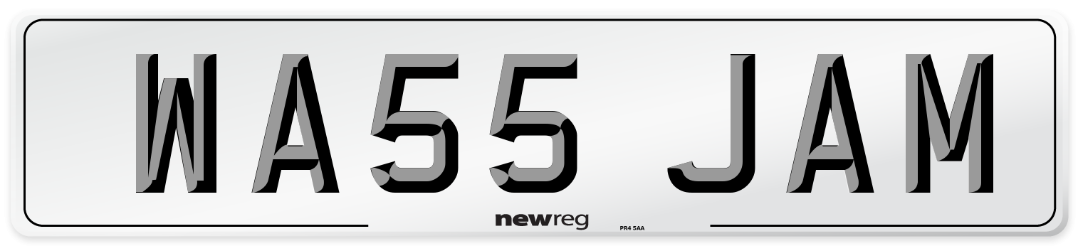 WA55 JAM Number Plate from New Reg